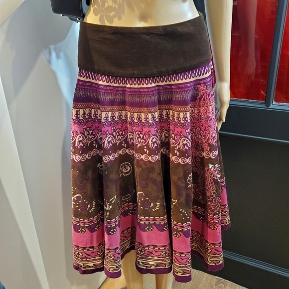 Vintage Boho Coduroy Maxi Skirt - Picture 1 of 6